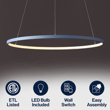 Brice Modern Contemporary Iron Integrated LED Pendant